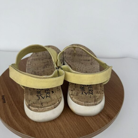 Naturalizer Yellow Faux leather Cork Bed‎ Sandals Size 8.5 - Picture 4 of 8